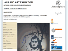 Tablet Screenshot of hollandartexhibition.com